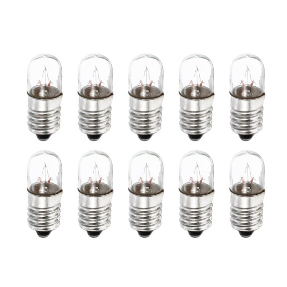 Uxcell 48V/2W E10 Warm Yellow Light Mini Incandescent Bulbs with Box 1 Set/10 Count