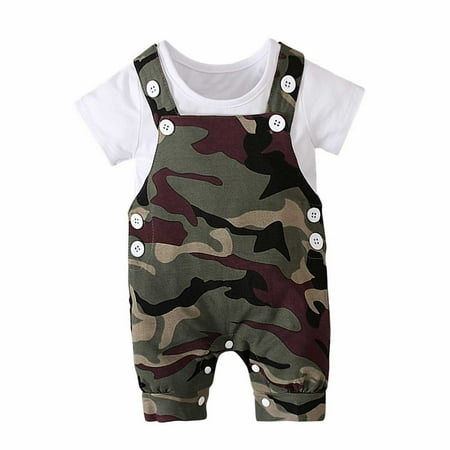 

Boy Clothing Sets For Babies Toddler Boys Girls Short Sleeve Star Suit Camo Suspenders Pants T Shirt Tops And Overalls Shorts Outfits Clothes Fall Baby Boy Clothes Ce1 12-18 Months