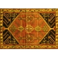 thumbnail image 1 of Ahgly Company Machine Washable Indoor Rectangle Persian Yellow Traditional Area Rugs, 2' x 5', 1 of 4