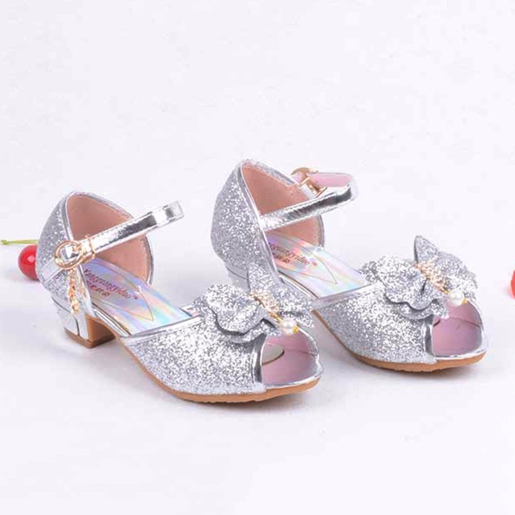 Kids Princess Sandals Shiny Girls Casual Shoes Summer Sandals Bowtie ...