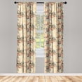 thumbnail image 3 of Ambesonne Pale Pink Curtains, French Lettering, Pair of 28"x84", Blue Black and Pale Pink, 3 of 5