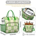 thumbnail image 3 of Forest and Nature Themed Insulated Lunch Tote with Green Frog and Plant Prints, Large Leakproof Lunch Box Cooler with Cute Cartoon Design for School or Picnic, 3 of 6