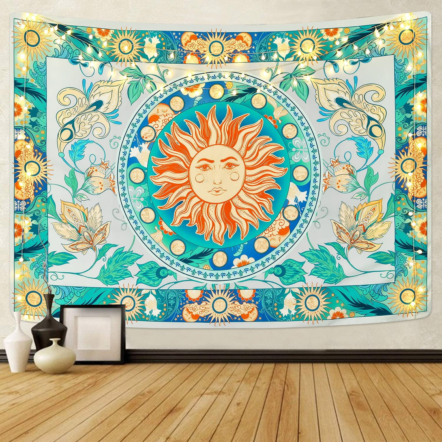 Green sun tapestry hotsell