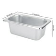 thumbnail image 5 of 1pcs Bassin en Acier Inoxydable pour Buffet, Assiettes, Casseroles, Plateau, Support de Plats, Conteneur Alimentaire Carré, 5 of 5