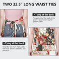 thumbnail image 6 of Pioneer Flower Floral Print Pattern Apron-Garden Aprons for Women with Pockets-Cotton Linen Waterproof Kitchen Cooking Gardening Aprons Adjustable for Kitchen,Cooking,BBQ and Salon 33x27 Inch, 6 of 7