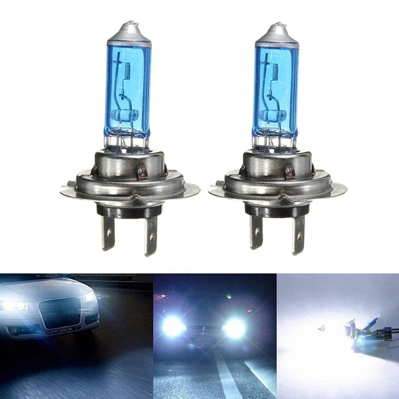 Brokke sig stærk Chaiselong 2pcs H7 6000K Gas Halogen Headlight Blue Housing Provides White Light Lamp  Bulbs 55W 12V Automotive Headlights | Walmart Canada