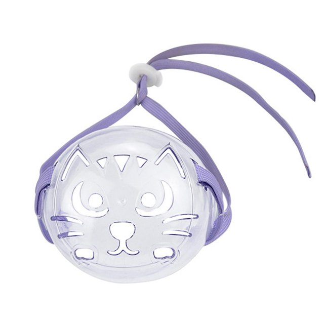 ¡Rebajado! Cubierta para la boca del gato antimordeduras, transpirable y transparente, reutilizable, para gatitos, funda antipolvo, silbato de entrenamiento con clicker para cachorros y perros Sumini
