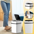 thumbnail image 2 of HBBKVI 3.4 Gallon Motion Sensor Automatic Kitchen Trash Can, Touchless Plastic Trash Can for Bathroom, 2 of 9