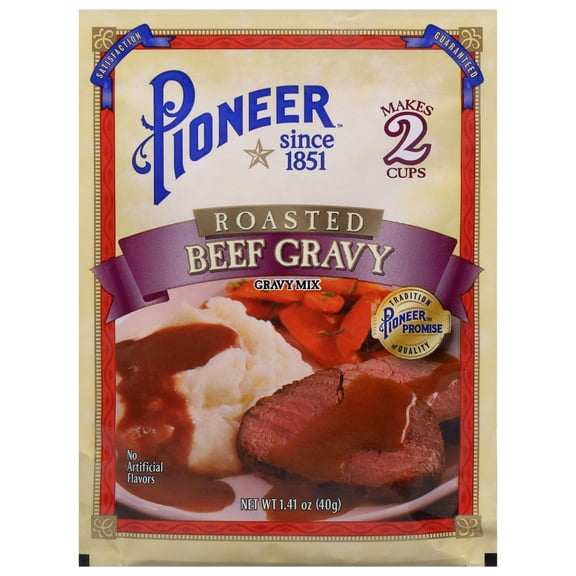 Pack of 4 Pioneer Roasted Beef Gravy Mix - 1.41 oz - Package may vary