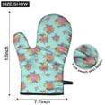 thumbnail image 6 of Pioneer Flower Floral Print Pattern Oven Mitt 2-Pack Set, Heat Resistant Kitchen Gloves, 7.7" X 12", 6 of 6