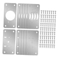 thumbnail image 2 of 12 placas de reparación de bisagras, herrajes de acero inoxidable, kit de reparación de bisagras instalable con tornillo para muebles, gabinetes y ven, 2 of 9