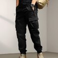 thumbnail image 2 of MYG Mens Loose Cargo Pants with Multiple Pockets Straight Trousers Outdoor Overalls, 2 of 9