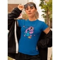 thumbnail image 2 of Cat W Globe Rave Style T-Shirt Women -Image by Shutterstock, Female x-Large, 2 of 4