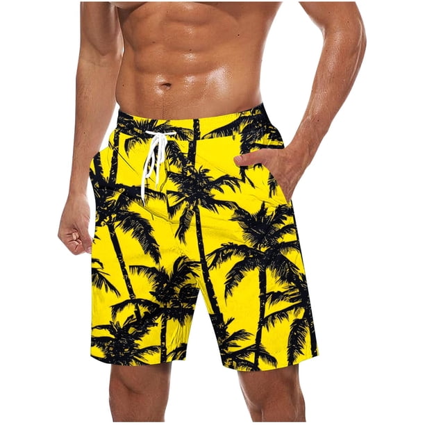 Pantalones Cortos para Hombre Cintura Elástica con Bolsillos Pantalones Cortos de Impresión de Moda Casual Pantalones de Playa para el Uso Diario Al Aire Libre de Primavera Verano