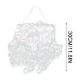 thumbnail image 6 of Christmas Accessories, White Curly Santa Beard Costume Prop for Holiday Party Dress Up Funny Skeleton Santa Look Christmas Cosplay Decoration Winter Festive Wear, 6 of 7
