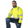 thumbnail image 3 of Cor-Brite Class II T-Shirt Lime Birdseye Mesh Long Sleeves Silver Reflective, 3 of 3