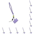 thumbnail image 1 of Cordón Seitruly para teléfono móvil con gancho microfibra ajustable Corto Morado 10Conjunto, 1 of 6