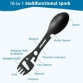 thumbnail image 2 of 4Pcs 10In1 Camping Spork Multi-Functional Spork Spoon Can Opener Serrated Wrench for Outdoor Hiking Backpacking, 2 of 8