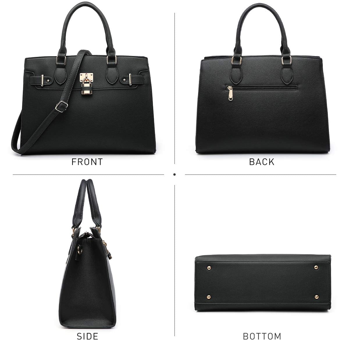 Dasein Women Handbags and Purses Ladies Shoulder Bag Top Handle Satchel Tote Work Bag with Matching Clutch