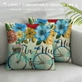 thumbnail image 3 of Awypu Pillow Covers  Hydrangea Flower Market Bicycle Floral Spring Summer Pillows Decorative Throw Pillows Cushion Case Farmhouse Decor for Couch Sofa, 3 of 5