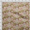 thumbnail image 4 of oneOone Georgette Viscose Light Brown Fabric Sea Shells Ocean Craft Projects Decor Fabric Printed By The Yard 42 Inch Wide, 4 of 4