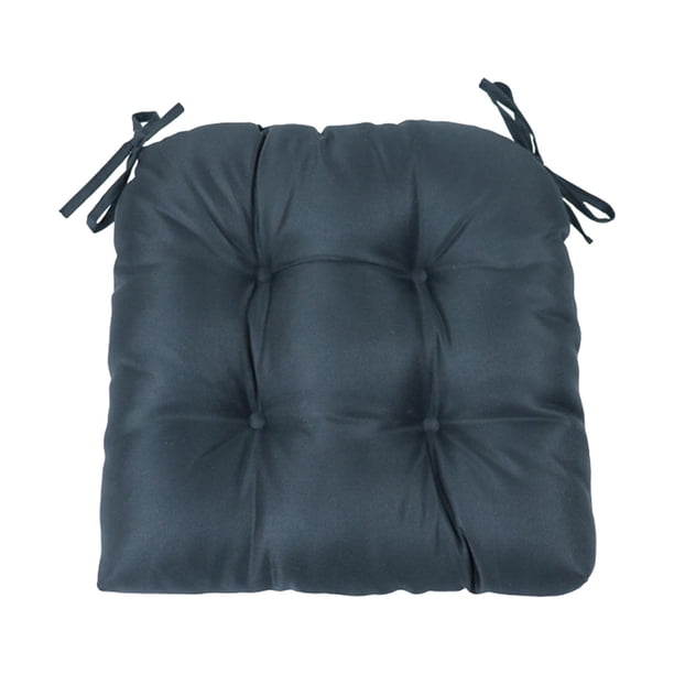 Cojín de patio impermeable para silla, multifuncional, transpirable, 43 x 43 cm Negro
