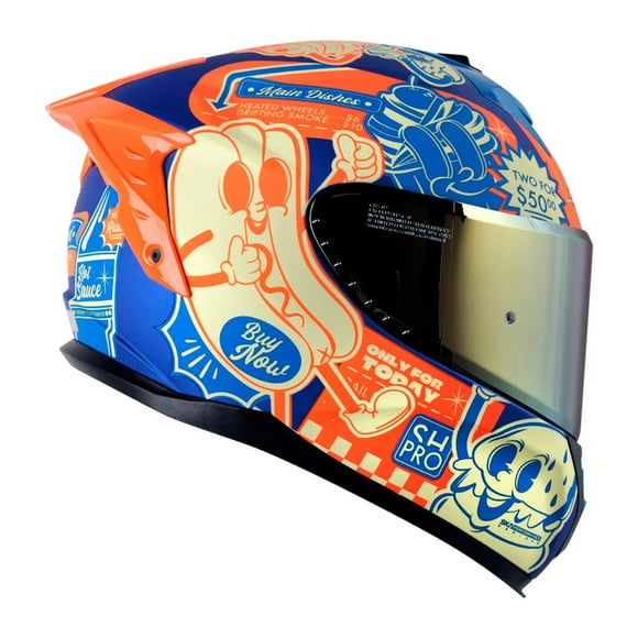 Casco Moto Certificado Fast Food Integral Shaft Talla XL