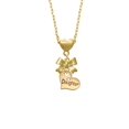 thumbnail image 2 of Delight Jewelry Goldtone Large Daughter Heart with Crystal - Gold tone Heart Necklace, 2 of 4