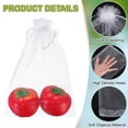 thumbnail image 3 of Uxcell 100Pcs Fruit Protection Bags, 4.7x3.5 Inch Bags Vegetable Bags with Drawstring Bird Barrier, White, 3 of 6