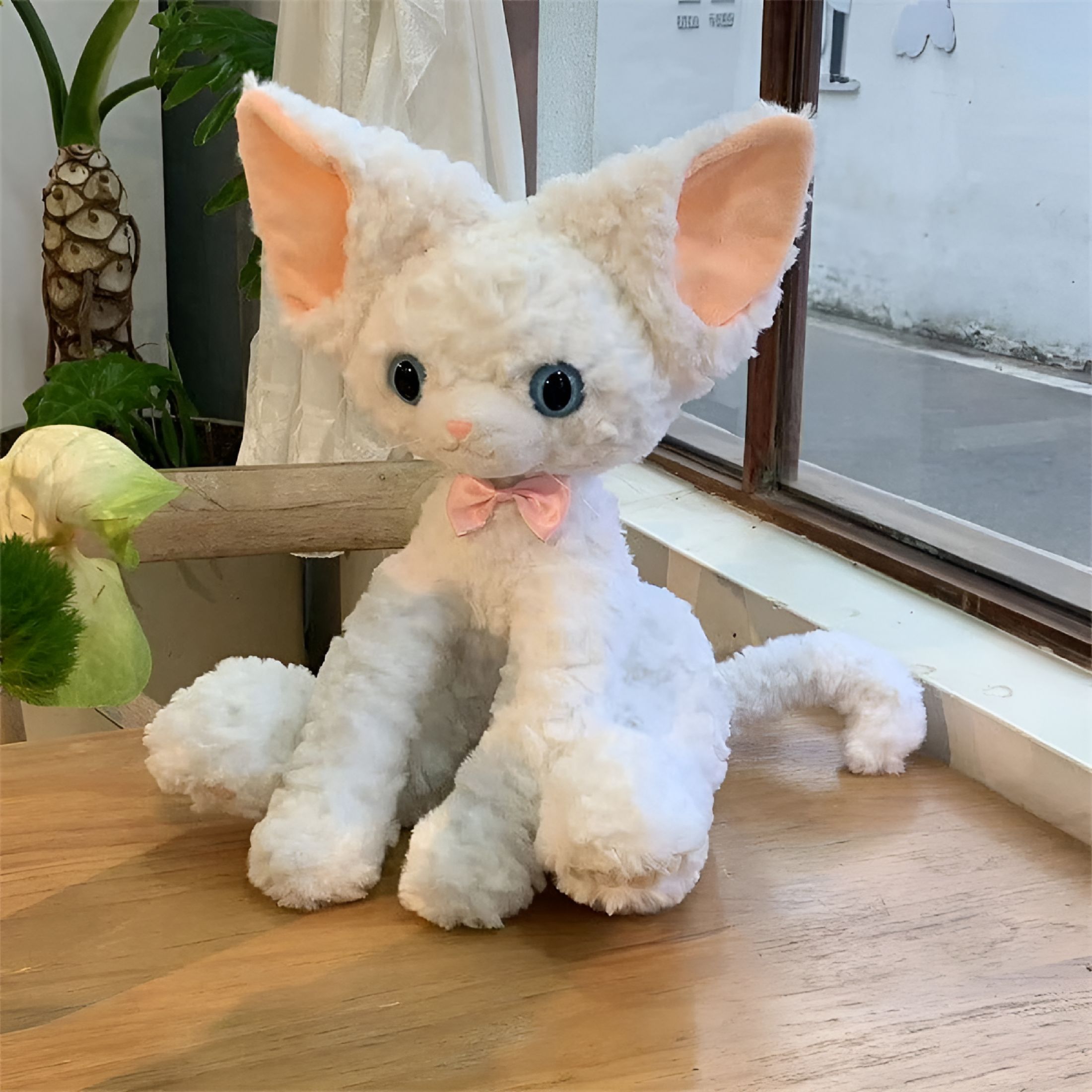 BESTSKY Organic Baby Toys,Curly Haired Cat Stuffed Animal Toy with Lullaby Music for Infant Babies 0 3 6 12 to 36 Months Boy & Girl,Ideal Gift for Newborn