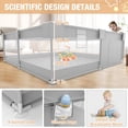 thumbnail image 5 of Babyeap Baby Playpen With Mat,50"x50"Play Pen for Babies and Toddlers,Play Yard With Gate for Indoor Outdoor,Light Gray, 5 of 7