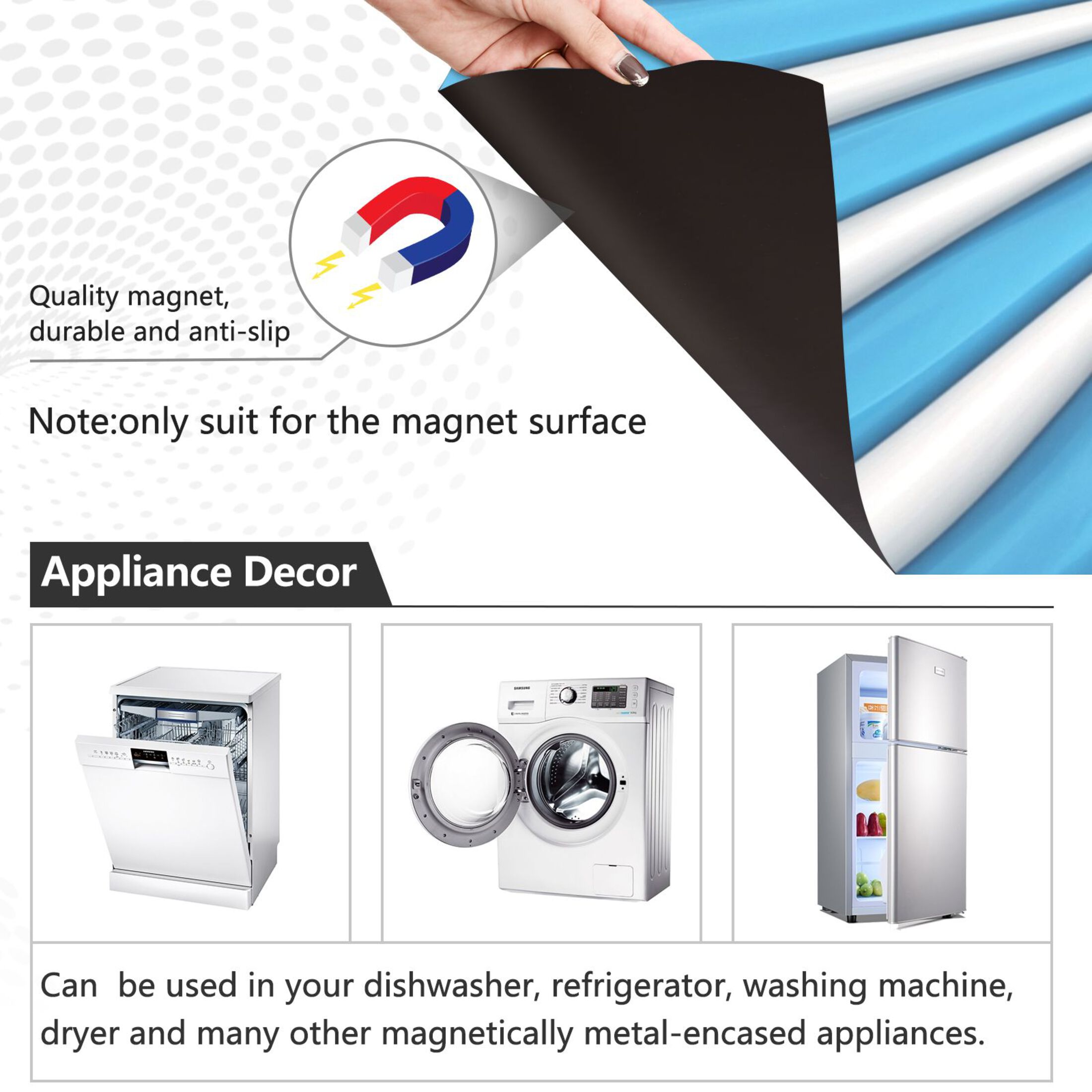 Dishwasher Magnetic Sticker 23x26 Inch Refrigerator Magnetic Sticker Washing Machine Magnetic Sticker Kitchen Panel Magnetic Sticker Home Decor Super Beautiful Pattern