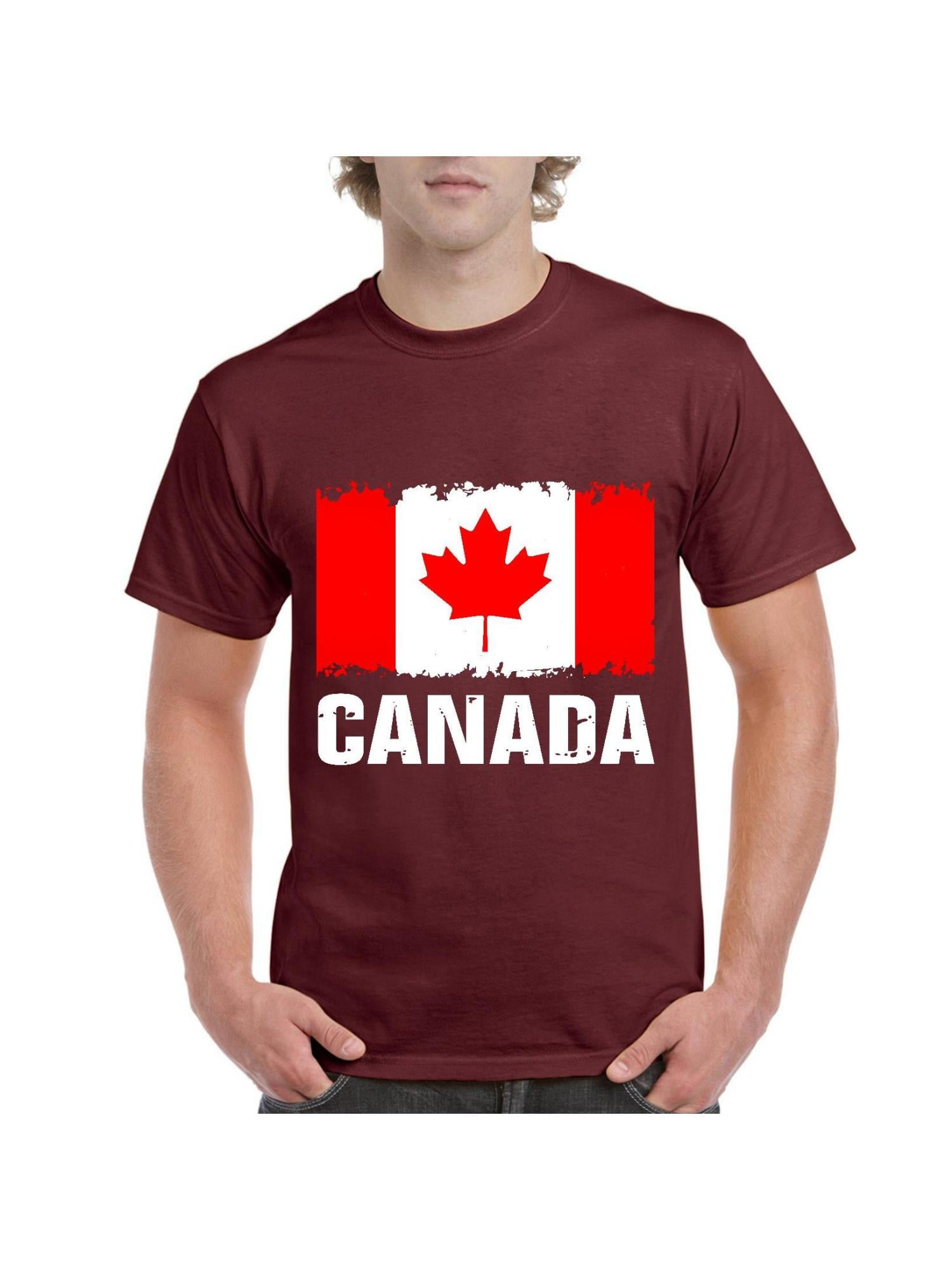 IWPF Mens Canada Flag Canadian Short Sleeve TShirt