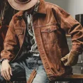 thumbnail image 5 of Abrigo vaquero holgado vintage de moda para hombre, ropa informal a bordo, chaquetas vaqueras para hombre, talla L de bajo coste, estética Joker Y2k original, 5 of 5