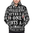 thumbnail image 4 of Bingfone Wine Funny Men'S Drawstring Hoodie Long Sleeve Pocket Sweatshirts-Small, 4 of 9