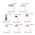 thumbnail image 3 of Miangastore 8PCS Party Funny Photo Booth Props Beards Red Lips Eyeglasses Bowknot Bow Tie DIY Pose Signs Kit For Birthdays Festivals Holidays Wedding Party Supplies, 3 of 8