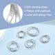 thumbnail image 4 of Anillo rodante triple entrelazado de plata de ley 925, sencillo y delicado, unisex Suplight Jewelry  exquisita, 4 of 6