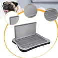 thumbnail image 6 of CarpNettore Dog Potty Tray Training Toilet with Wall Column Removable Pee Pad Holder Dog for Black Gray, 6 of 9