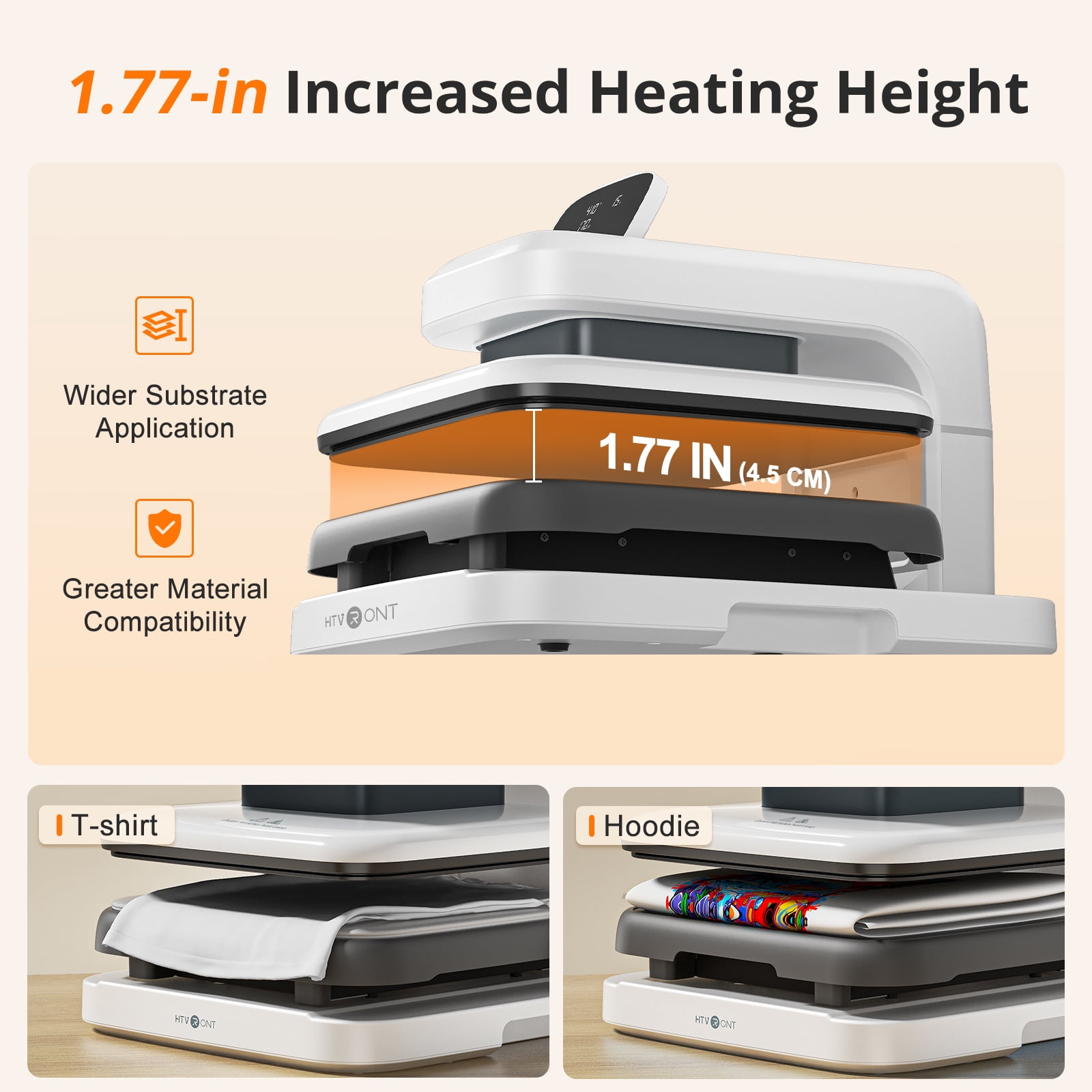 HTVRONT Automatic Heat Press 2 & Heat Press Accessories for Heat Press -210 PCS Includes HTV, Sublimation Paper, Sublimation HTV, Heat Resistant Tape, Heat Press Mat