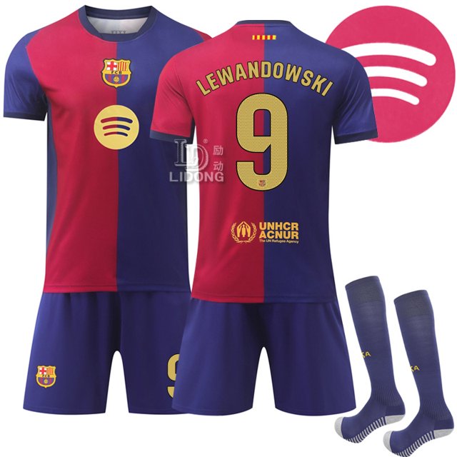 2425 New Barcelona Home Sports Football Jersey No. 9 #LEWANDOWSKI Jersey