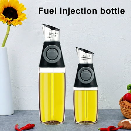 

Sioweci 2Pcs/Set 250/500ML Oil Dispenser Glass Bottles Olive Oil Vinegar And Sauce Container Easy Pump Kitchen Tools for Cooking Essentials Grey