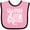 Pink and Black, variant on Inktastic Proud Military Niece Red Friday Girls Baby Bib