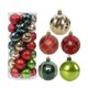 thumbnail image 1 of 30 bolas navideñas para decorar árboles, bolas navideñas de plástico, decoración navideña para fiestas (rojo + verde + dorado)., 1 of 5