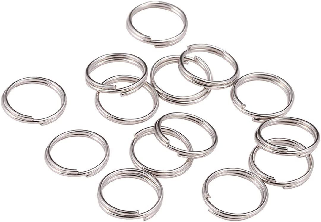 50-100pcs 8-20mm Round Jump Rings Twisted Open Split Rings Jump Rings  Connector for DIY Jewelry Makings Findings Supplies
