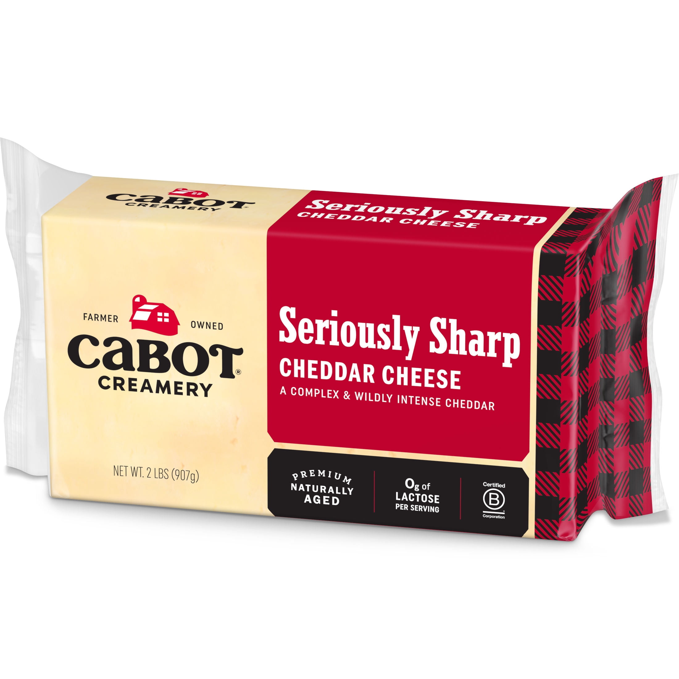Cabot Creamery Seriously Sharp Cheddar Cheese Block 2lb oz