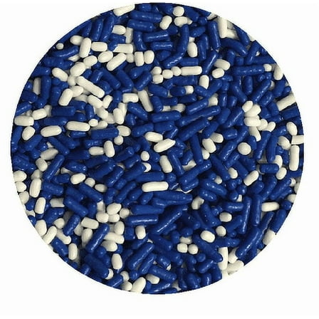 Sprinkle Deco� White and Bleu Cake Pop Cookie Cupcake Cakes Semi-Sweet Edible Confetti Decorations Sprinkles Desert Jimmies Toppers