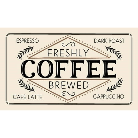 Mainstays Natures Trend Fresh Brew Indoor Kitchen Rug  Brown  18 x30