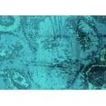 thumbnail image 1 of Ahgly Company Machine Washable Indoor Rectangle Oriental Turquoise Blue Industrial Area Rugs, 7' x 10', 1 of 4