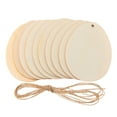 thumbnail image 3 of Kokovifyves Easter Decoration Clearance Wooden Easter Diy Wooden Blocks with Twines Rope 10 Small Pendants In A Pack, 3 of 8