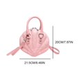 thumbnail image 4 of Bolso Hobo Bandolera Mujer Color Sólido PU Cuero Mano Noche, 4 of 9